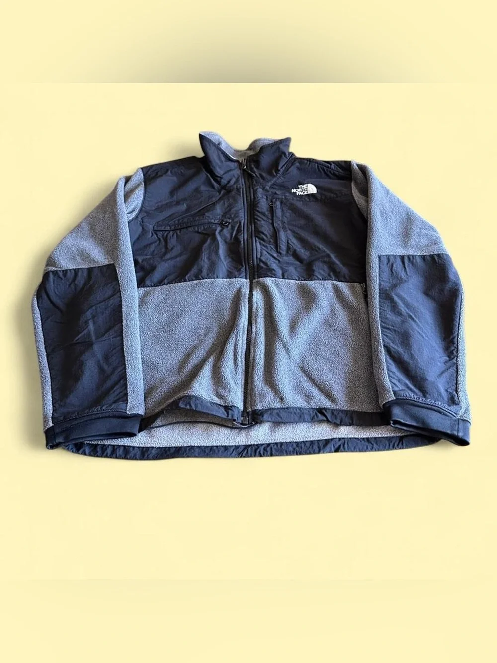 Vintage The North Face Denali Fleece Jacket Gray Black Men’s L Retro